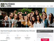 Tablet Screenshot of candidaturas.ipleiria.pt